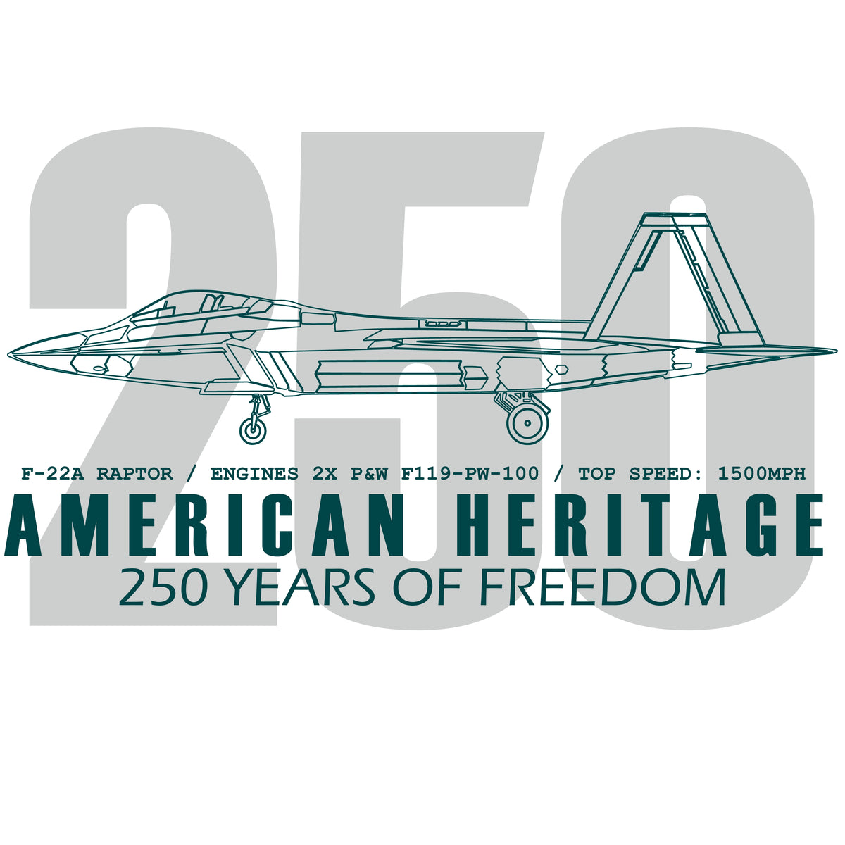 F-22A Raptor | Semicentennial Heritage Tee