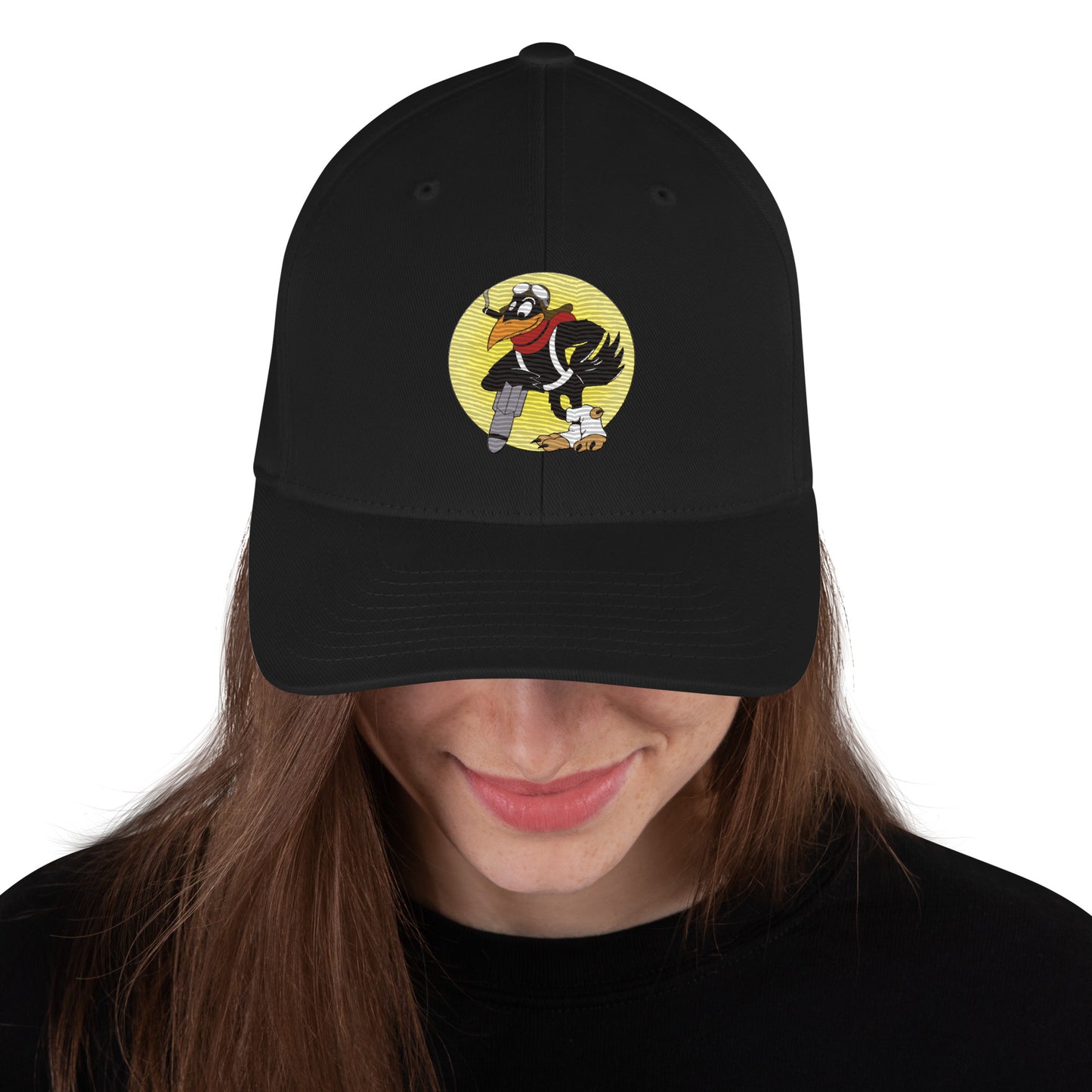Raven Bomber Cap - Nose Art Insignia Embroidery