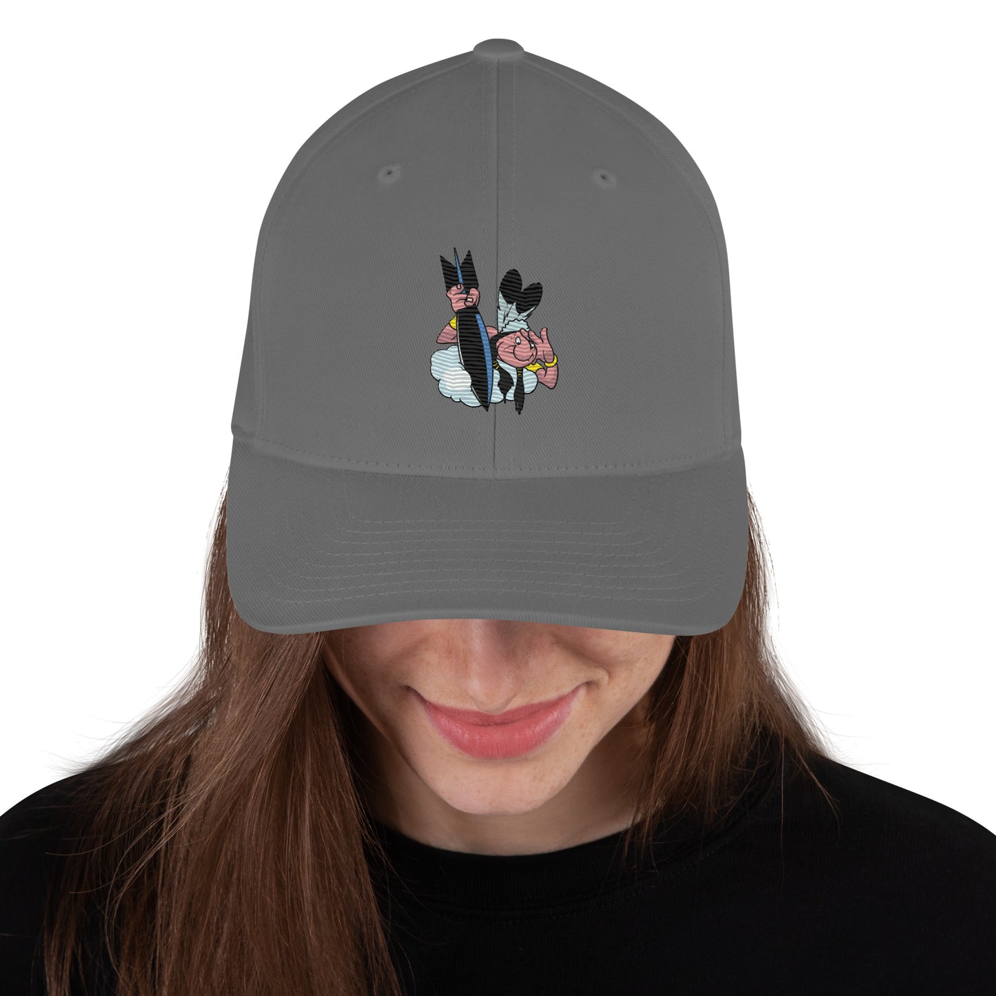 Native American Bomber Cap - Nose Art Insignia Embroidery