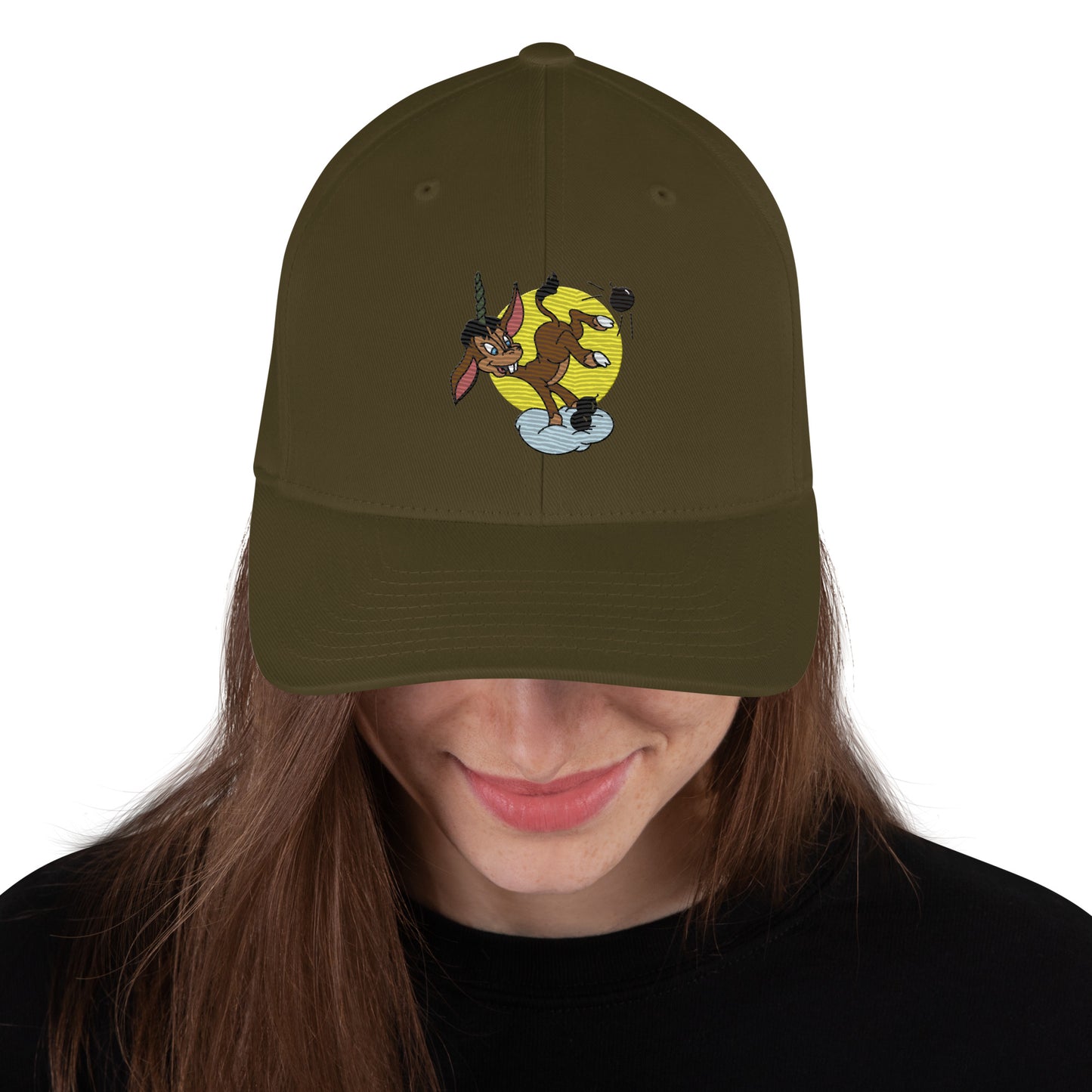 Donkey B-24 Bomber Cap - Nose Art Insignia Embroidery