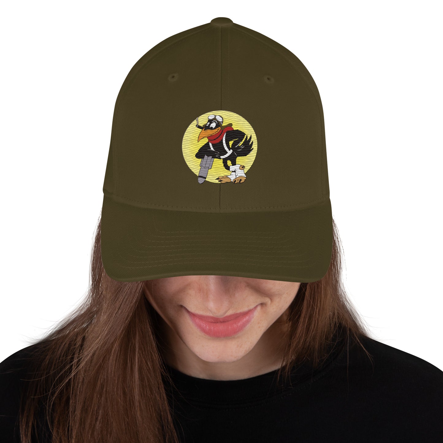 Raven Bomber Cap - Nose Art Insignia Embroidery