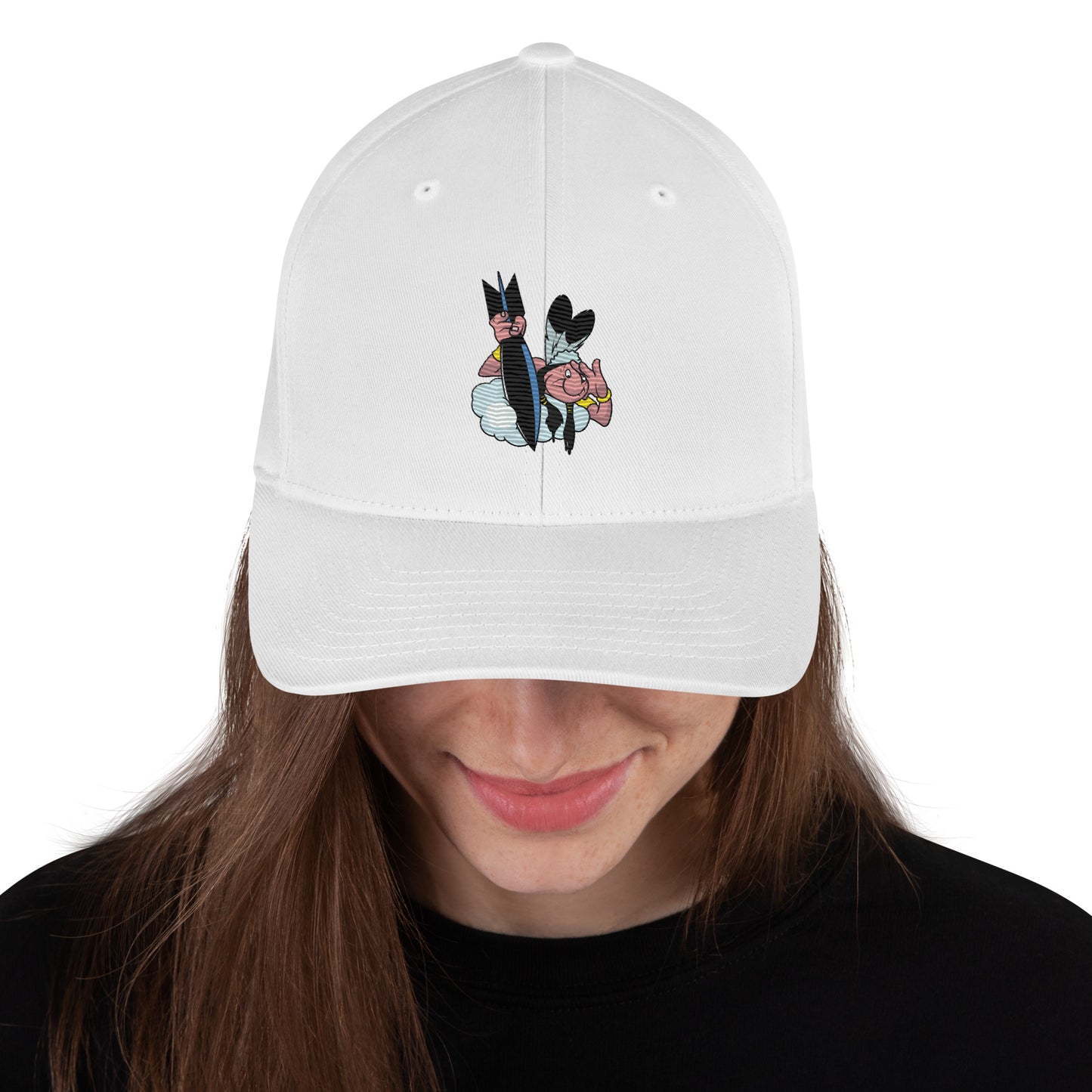 Native American Bomber Cap - Nose Art Insignia Embroidery