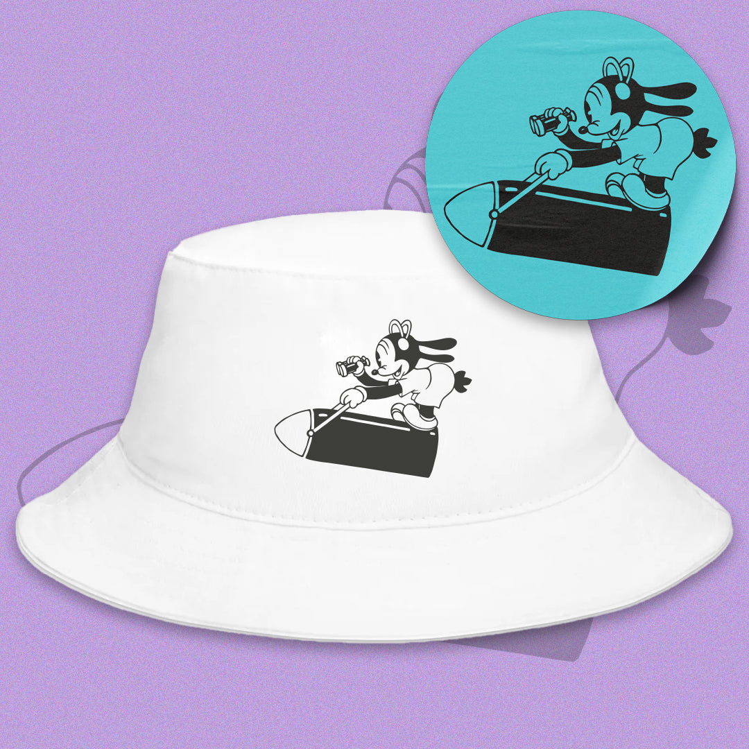 Mickey Bomber Fisher Hat - Nose Art Insignia Embroidery