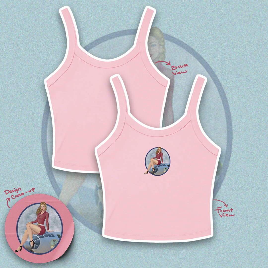 B-29 Bomber Heritage Tank Top 3 - Pin Up Art Printed