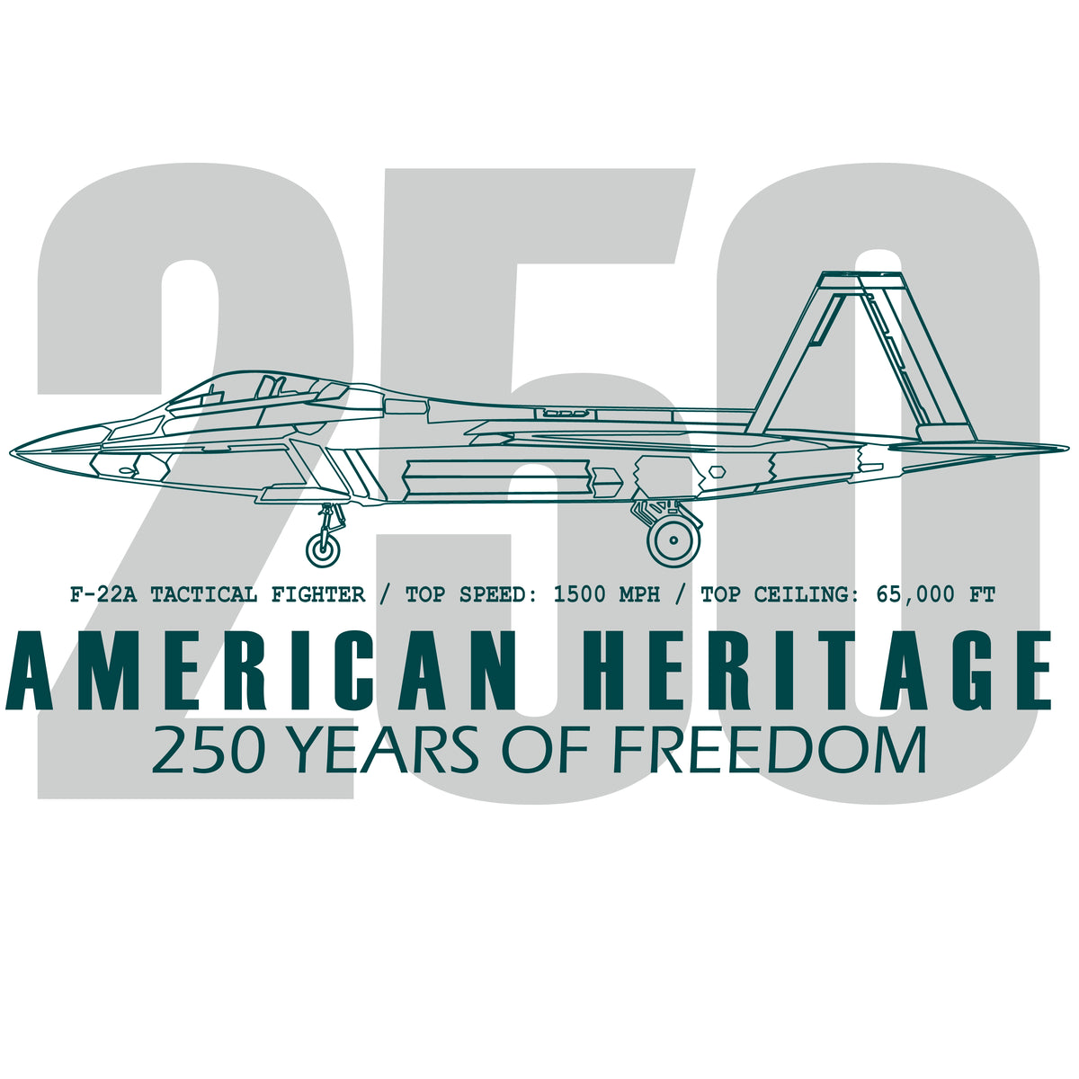 F-22A Semicentennial Heritage Tee