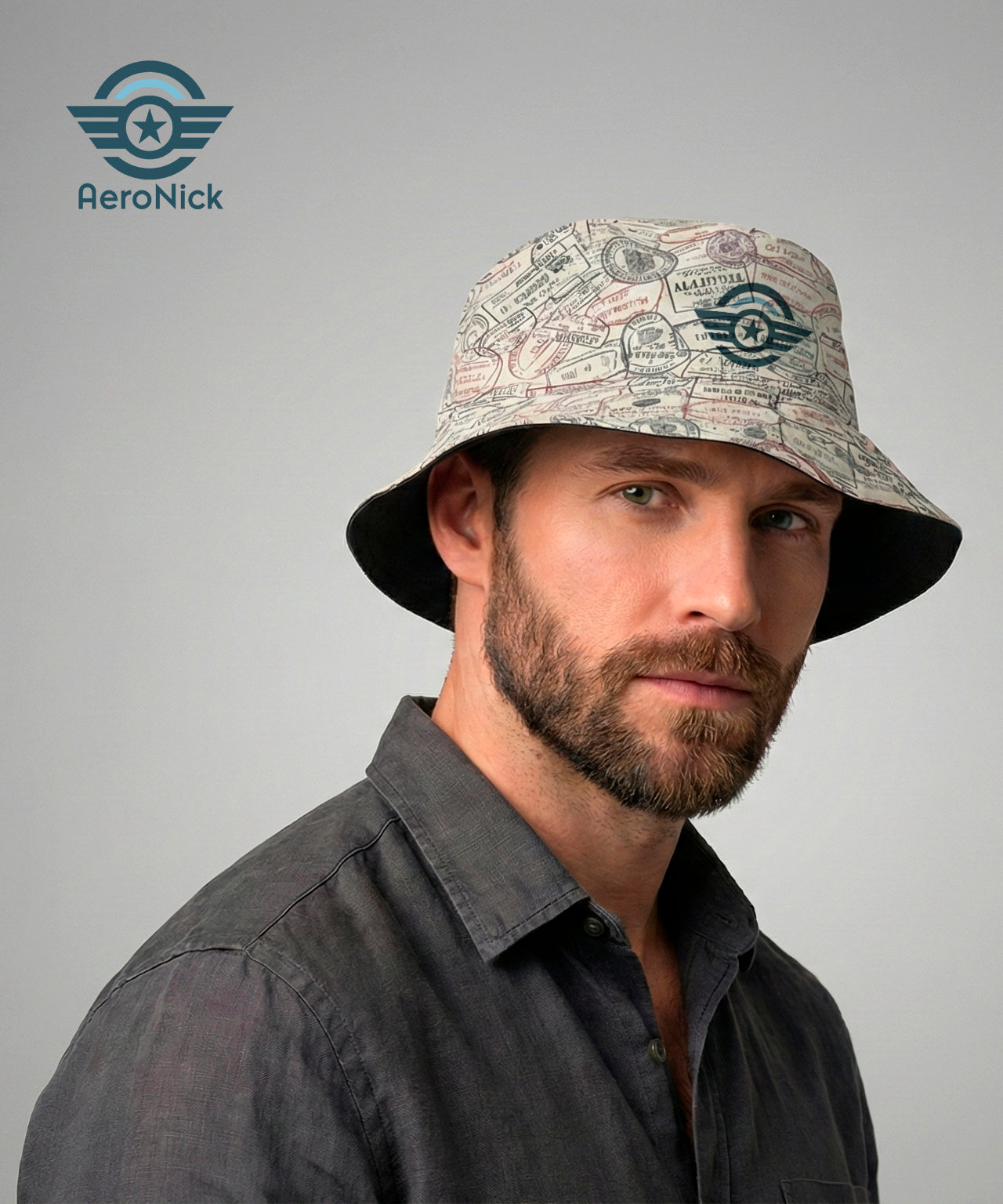 Global Entry Reversible Bucket Hat | Passport Stamp Aviation Gear