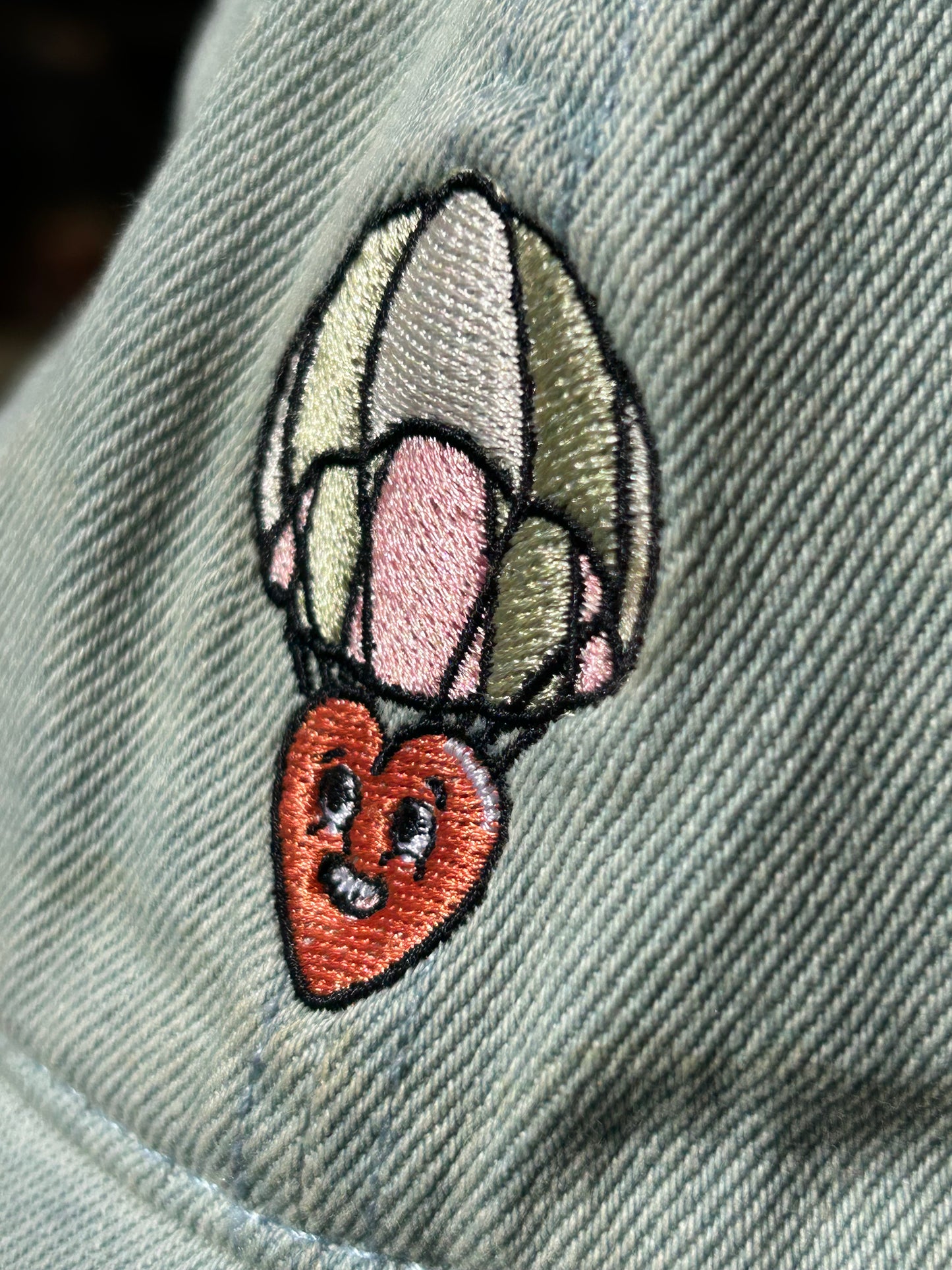 Love Dropping | Embroidered Denim Cap