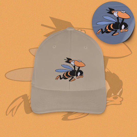 WWII Bomber Bee Fisher Hat - Nose Art Insignia Embroidery