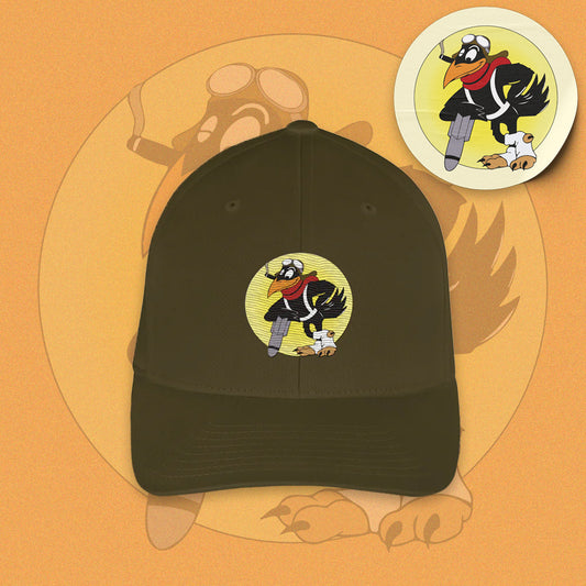 Raven Bomber Cap - Nose Art Insignia Embroidery