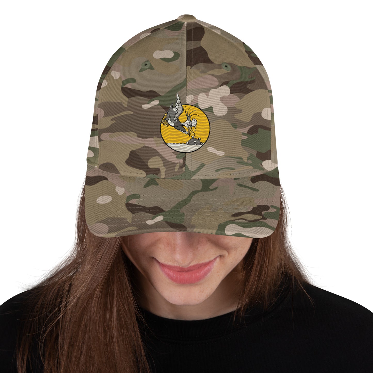 Navy Seagull Cap - Nose Art Insignia Embroidery