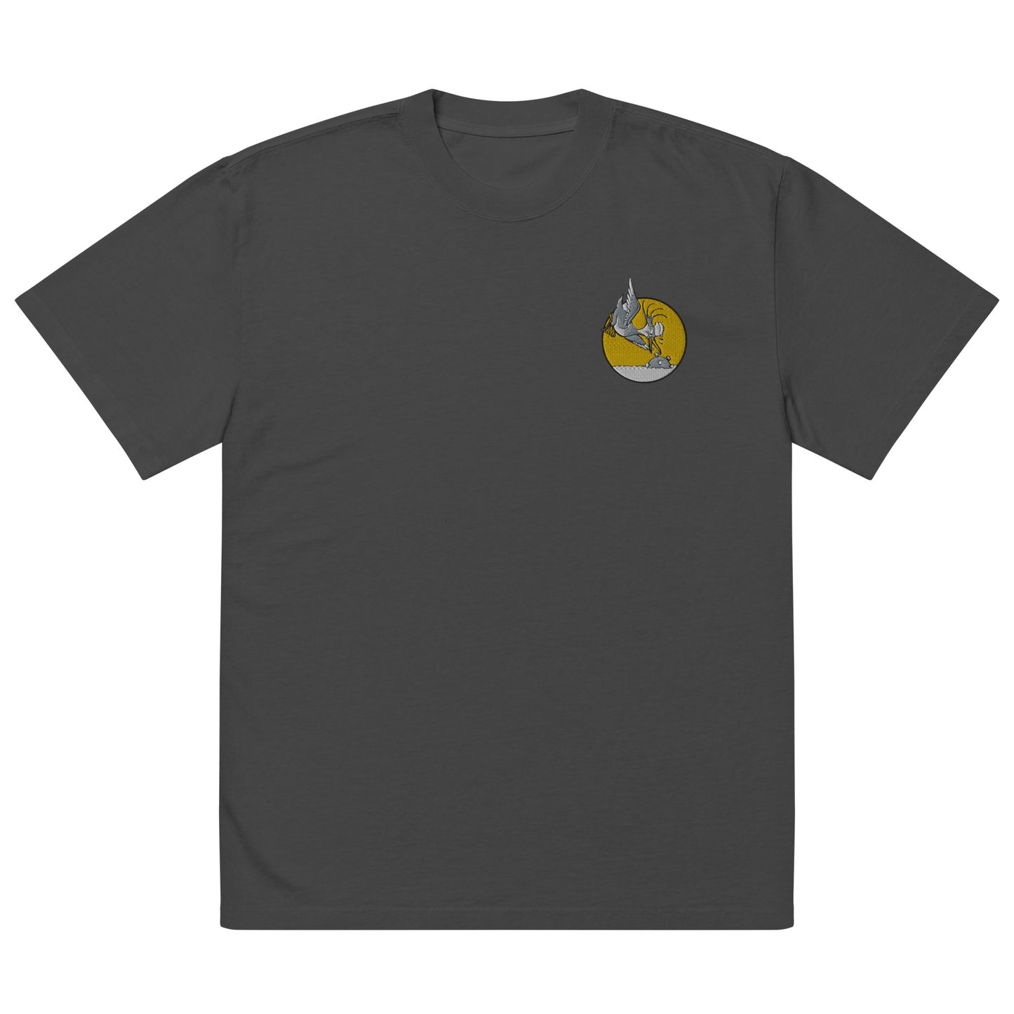 Navy Seagull T-Shirt - Nose Art Insignia Embroidery