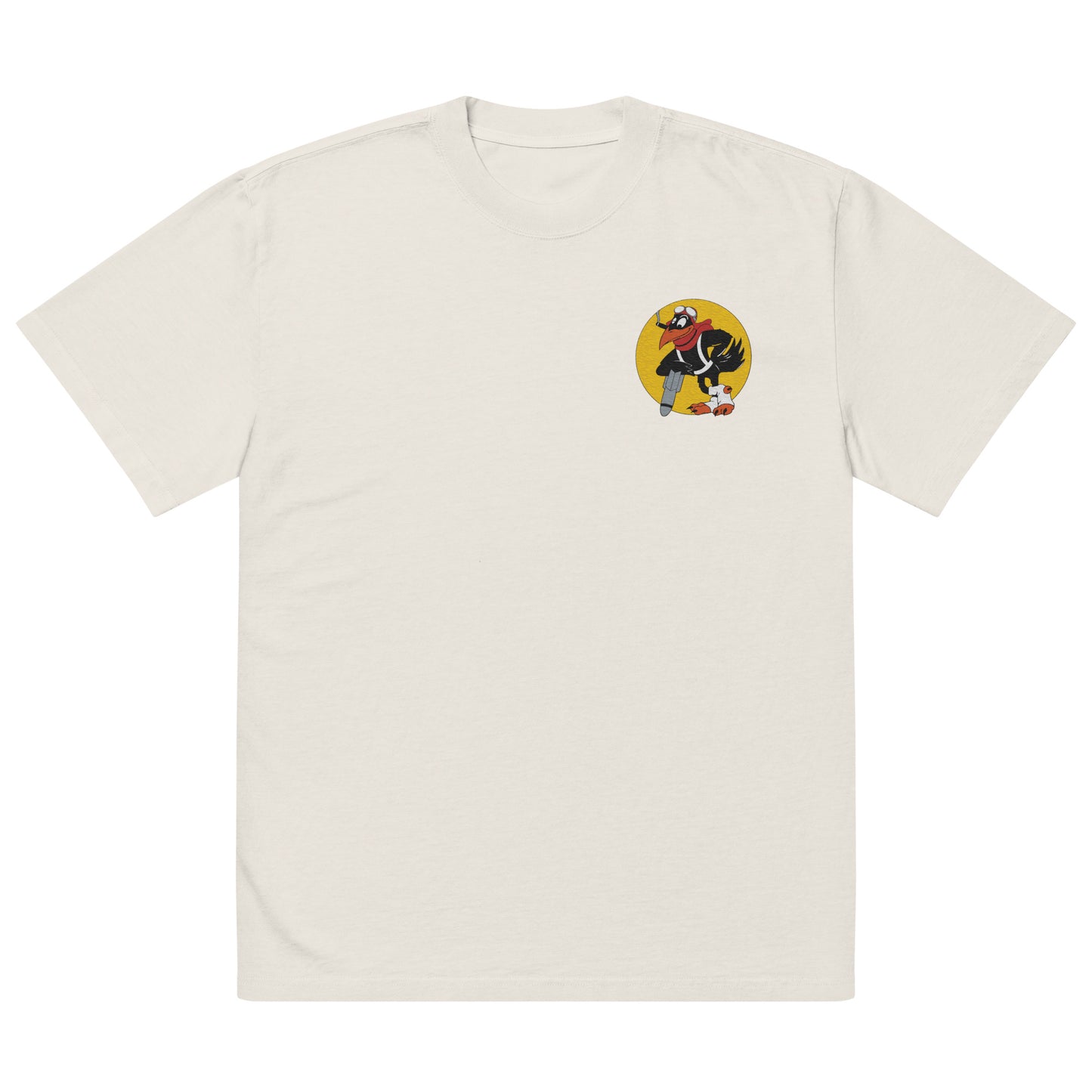 Raven Bomber T-Shirt - Nose Art Insignia Embroidery