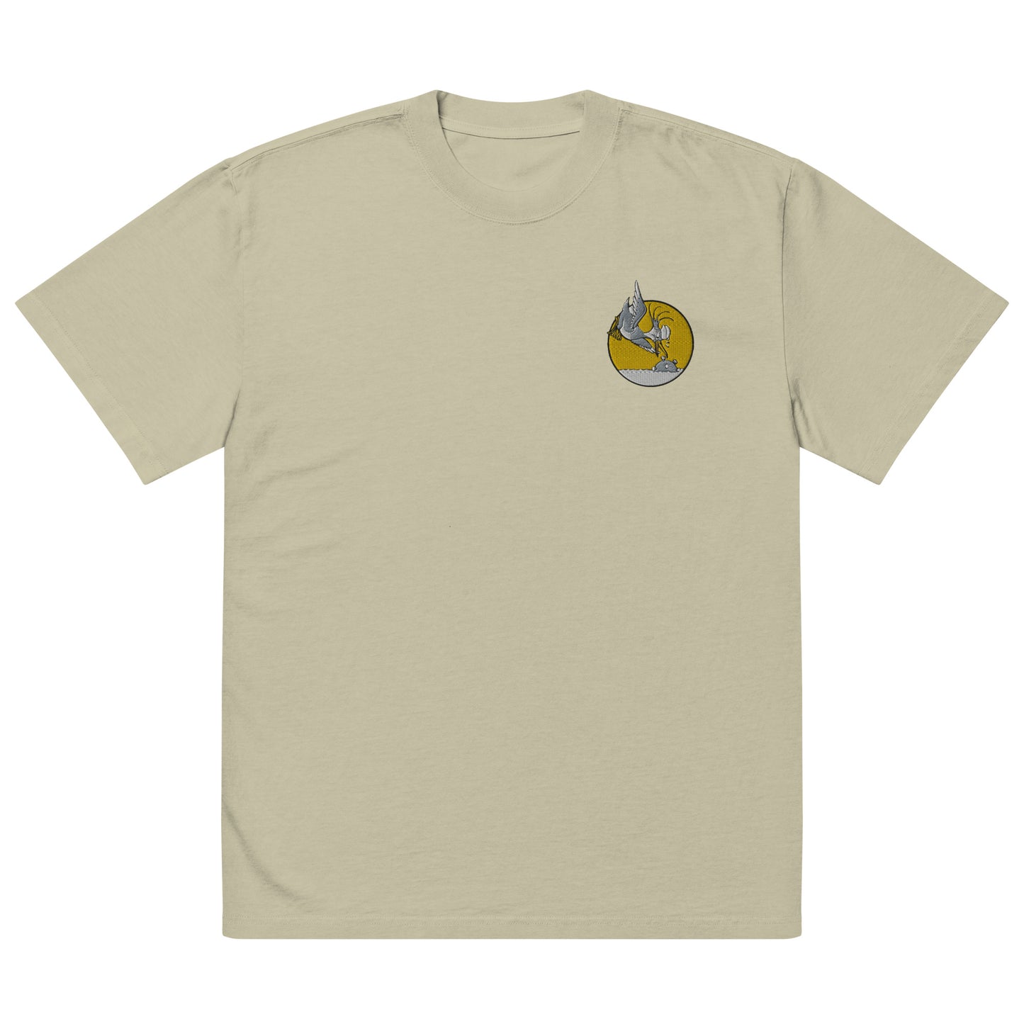 Navy Seagull T-Shirt - Nose Art Insignia Embroidery