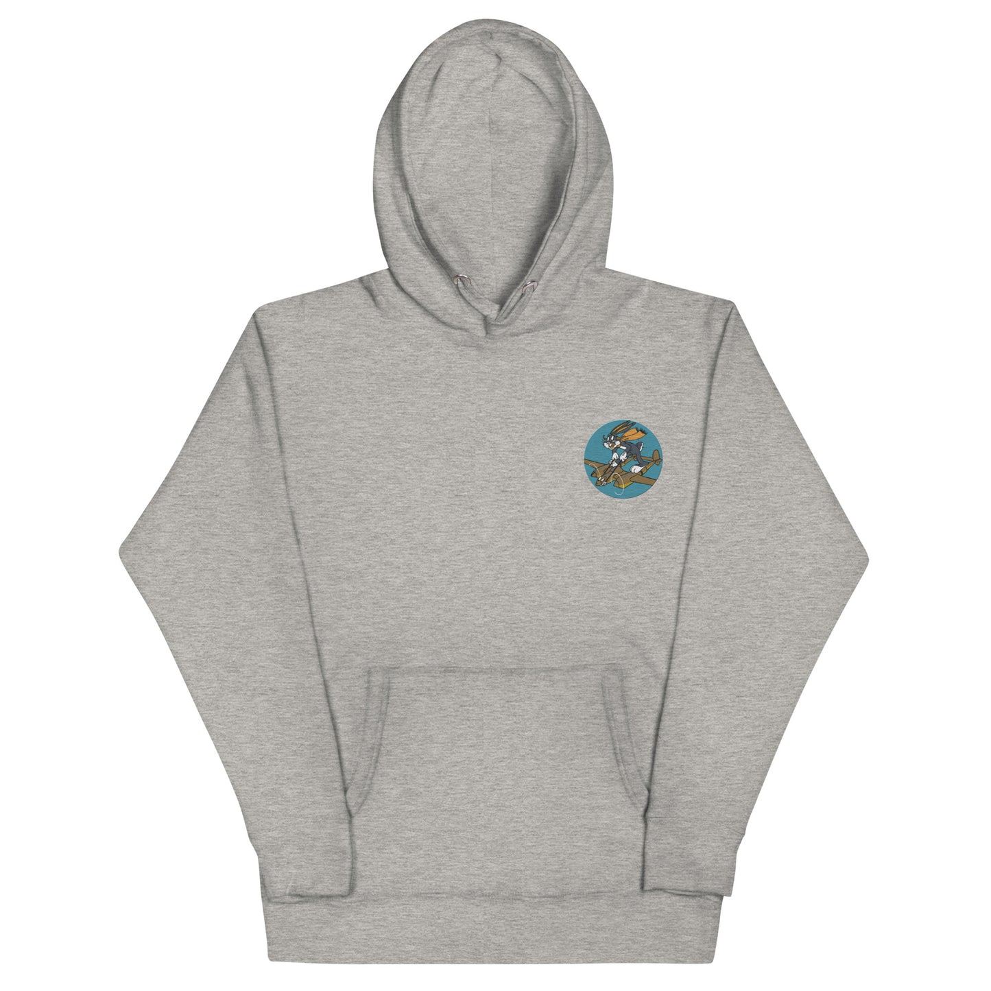 P-38 Fighter Hoodie - Bugs Bunny Nose Art Embroidery