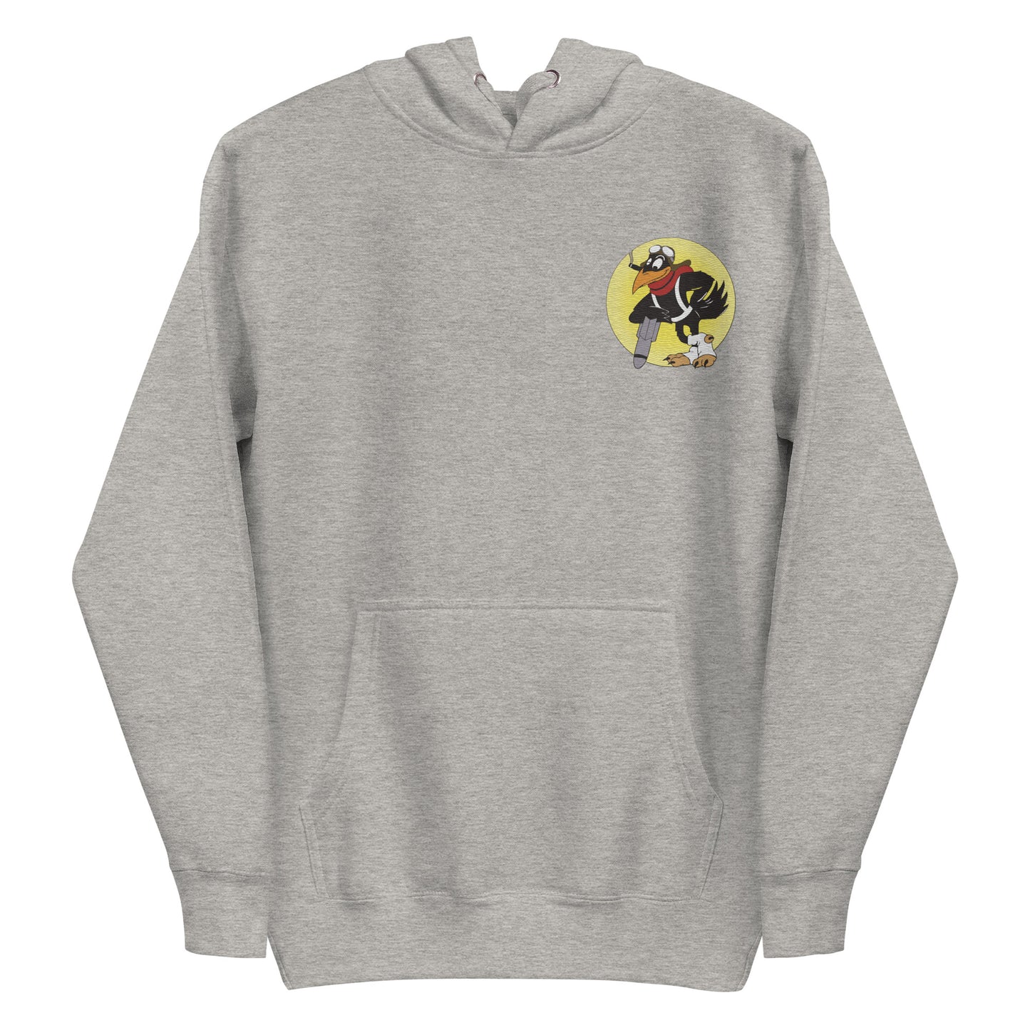 Raven Bomber Hoodie - Nose Art Insignia Embroidery