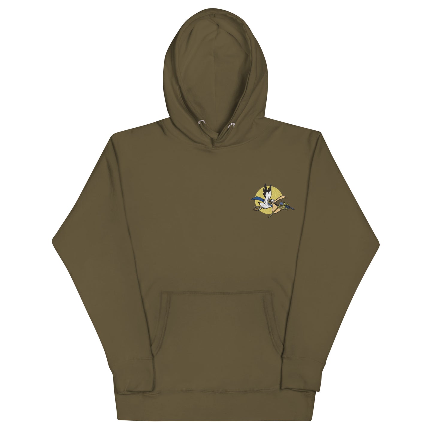 44th Squadron P-40 Hoodie - Stork Nose Art Embroidery