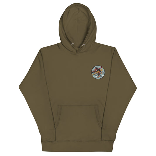 Wolf P-38 Hoodie - Nose Art Insignia Embroidery