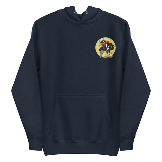 Raven Bomber Hoodie - Nose Art Insignia Embroidery